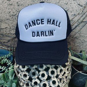 Dance Hall Darlin' Black Embroidered Trucker Hat